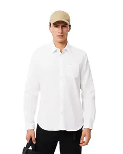 CAMISA LACOSTE REGULAR FIT POPELINE