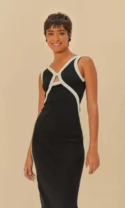 VESTIDO FARM RIB DEBRUM COLOR
