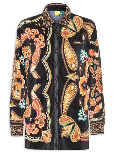 CAMISA FARM PLISSADA LENCO BOHO