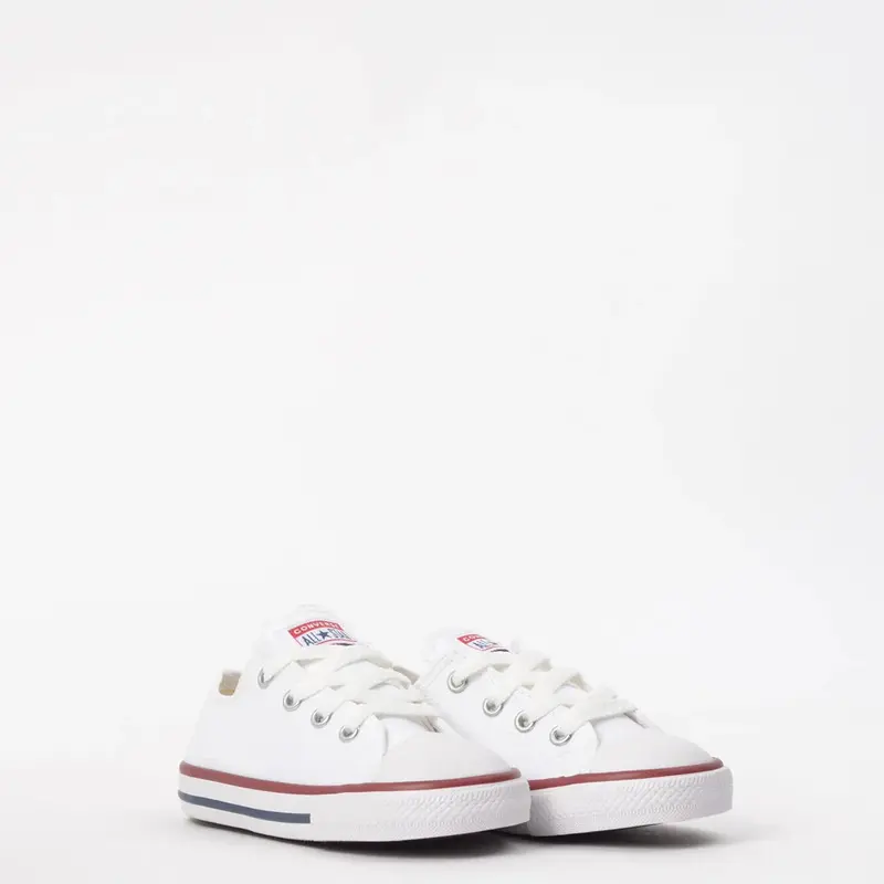 TENIS CONVERSE CHUCK TAYLOR ALL STAR INFANTIL BRANCO/BRANCO/MARINHO