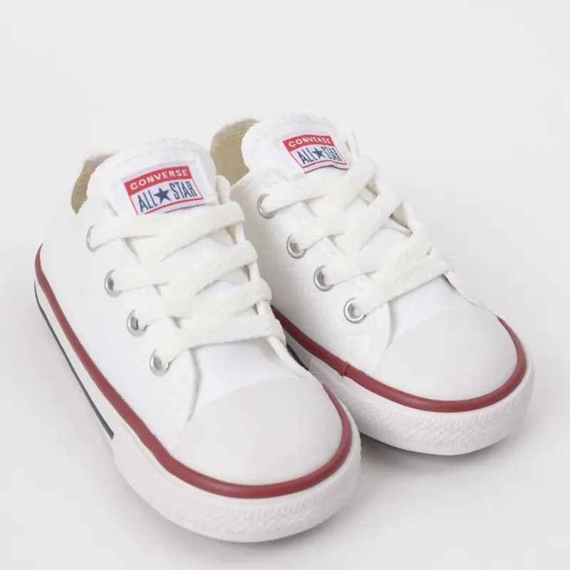 TENIS CONVERSE CHUCK TAYLOR ALL STAR INFANTIL BRANCO/BRANCO/MARINHO