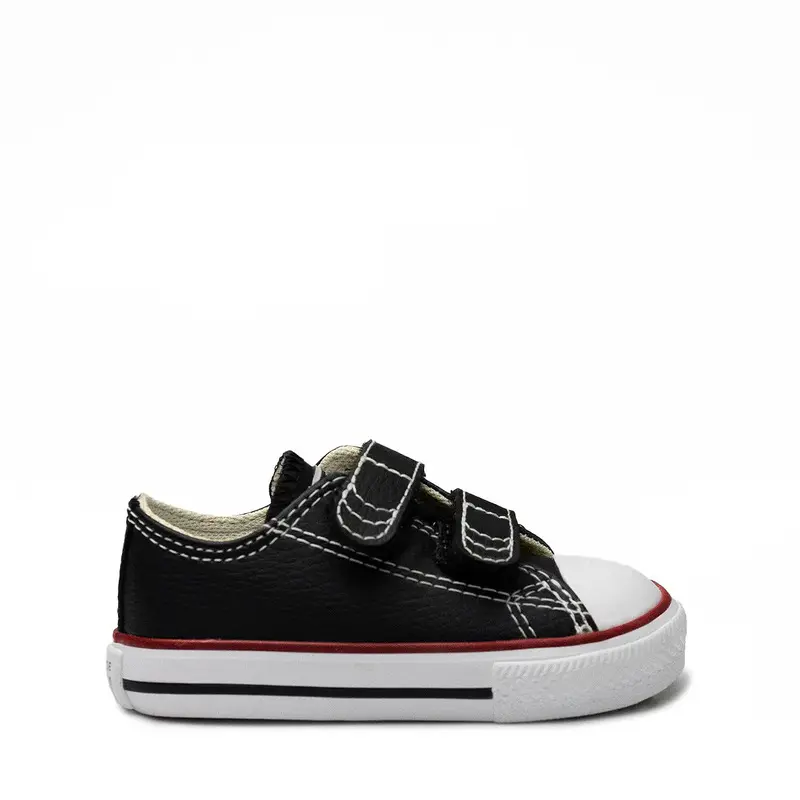 TENIS CONVERSE CHUCK TAYLOR ALL STAR 2V INFANTIL PRETO/VERMELHO/BRANCO