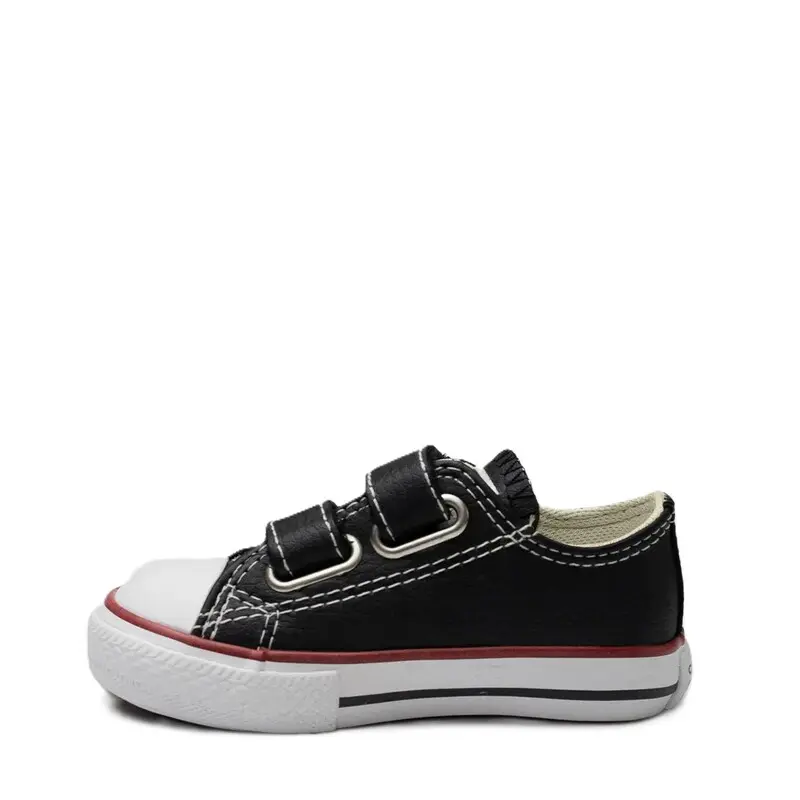 TENIS CONVERSE CHUCK TAYLOR ALL STAR 2V INFANTIL PRETO/VERMELHO/BRANCO