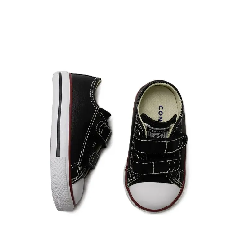 TENIS CONVERSE CHUCK TAYLOR ALL STAR 2V INFANTIL PRETO/VERMELHO/BRANCO