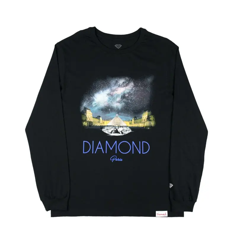 T-SHIRT DIAMOND LOUVRE PYRAMID BLACK