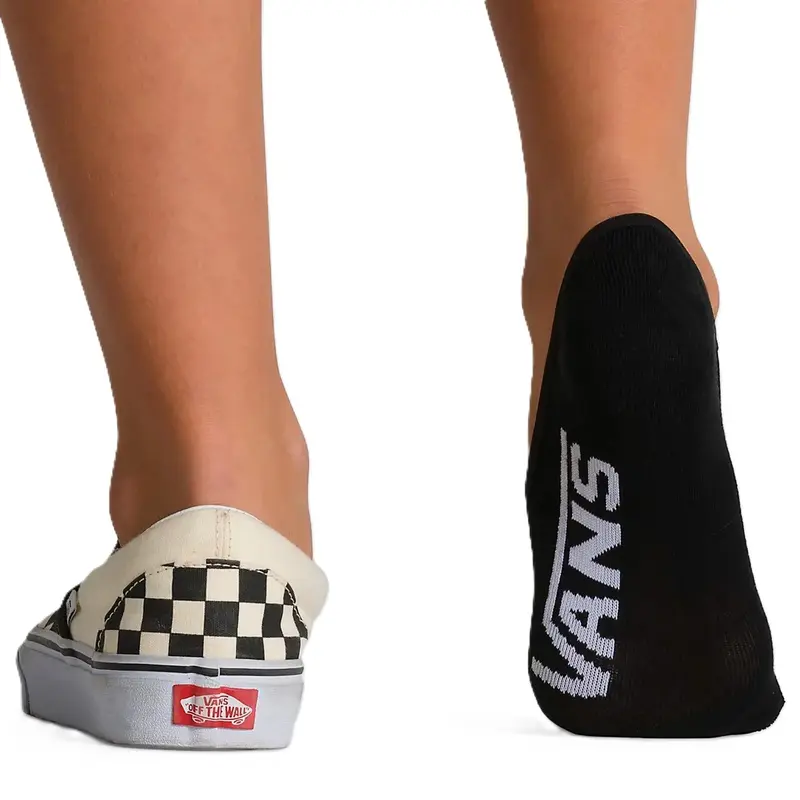 MEIA VANS CLASSIC CANOODLES 3 PARES BLACK-WHITE