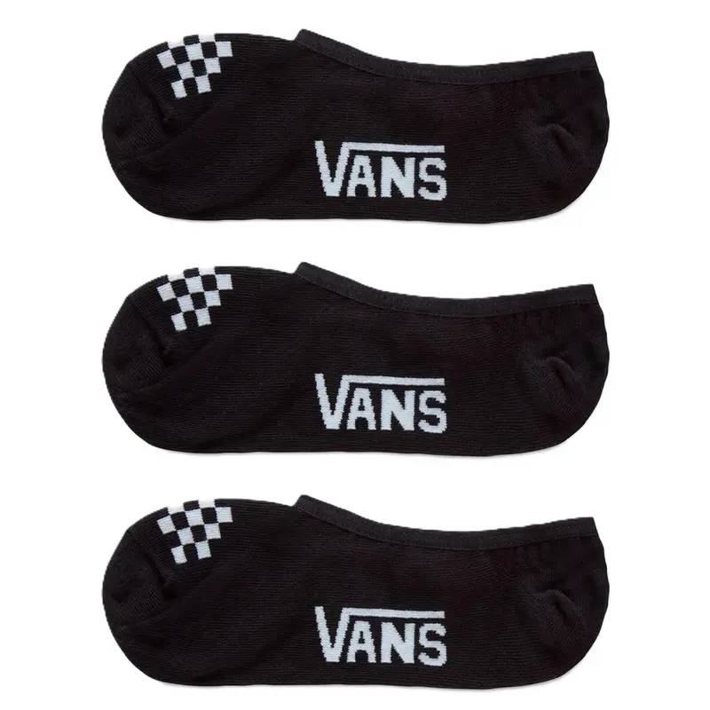 MEIA VANS CLASSIC CANOODLES 3 PARES BLACK-WHITE