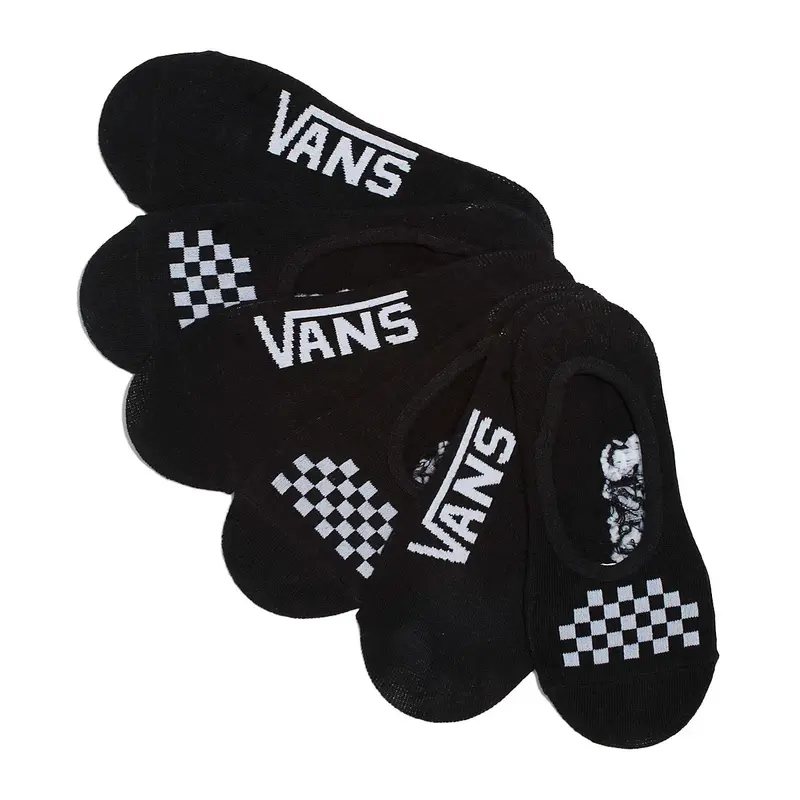 MEIA VANS CLASSIC CANOODLES 3 PARES BLACK-WHITE