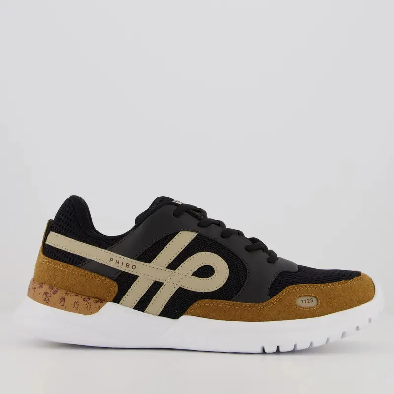 TENIS PHIBO 1123 PRETO OCRE