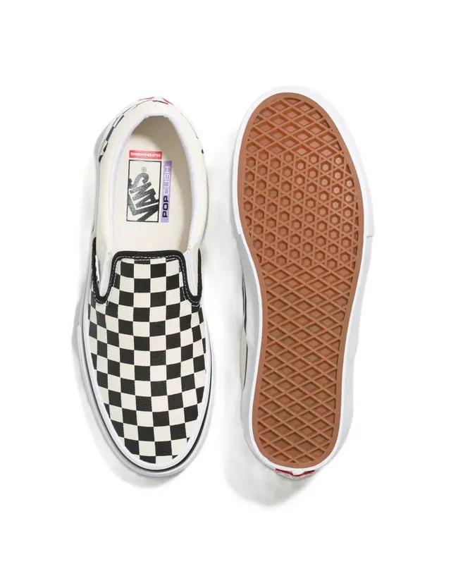 TENIS VANS CLASSIC SLIP-ON BLK&WHTCHCKERBOARD/WHT