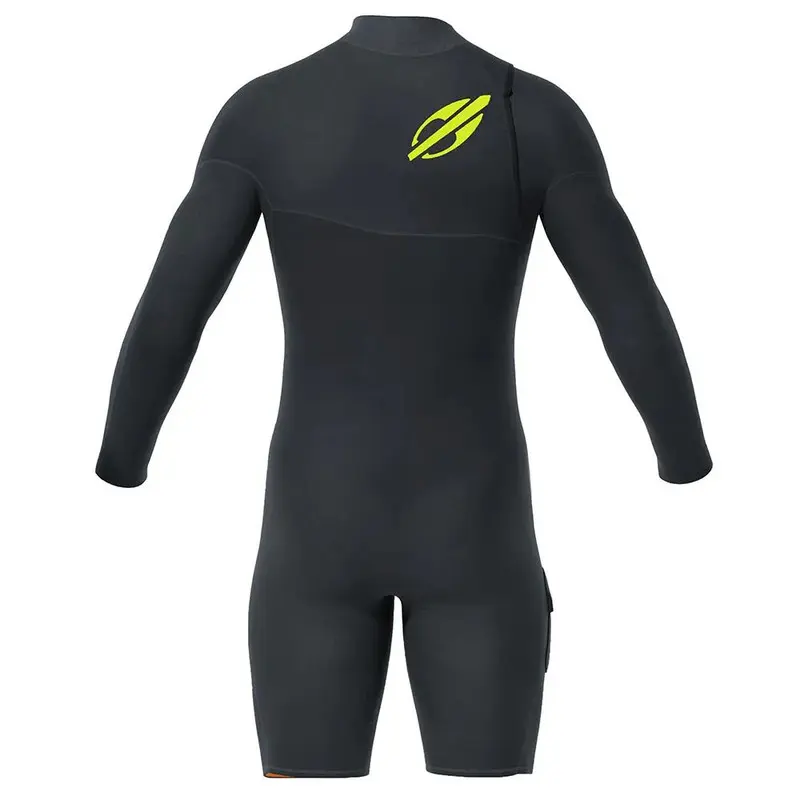 SHORT JOHN MANGA LONGA 1MM MASCULINO FELXXXA PRO UV-SUIT SURFE PRETO