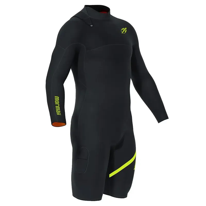 SHORT JOHN MANGA LONGA 1MM MASCULINO FELXXXA PRO UV-SUIT SURFE PRETO