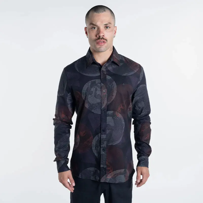 CAMISA MCD ML REGULAR ENIGMA PRETO