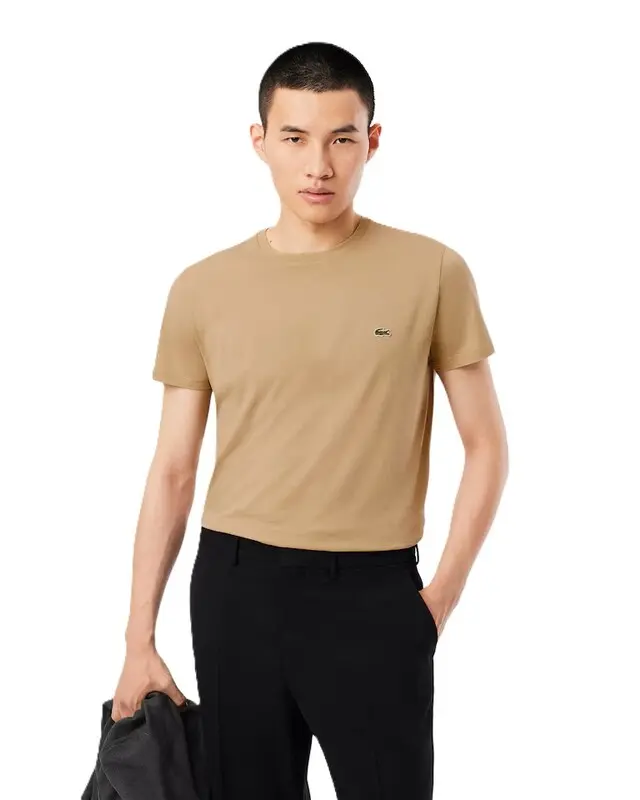 CAMISETA LACOSTE PIMA BEIGE