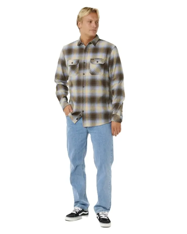 CAMISA RIP CURL COUNT FLANNEL BROWN BLUE