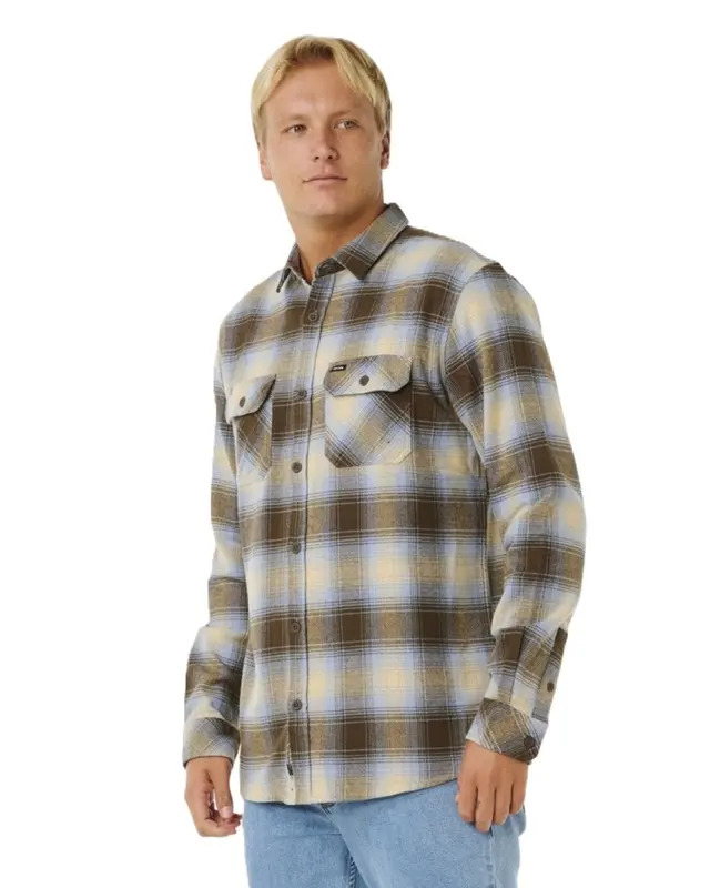 CAMISA RIP CURL COUNT FLANNEL BROWN BLUE
