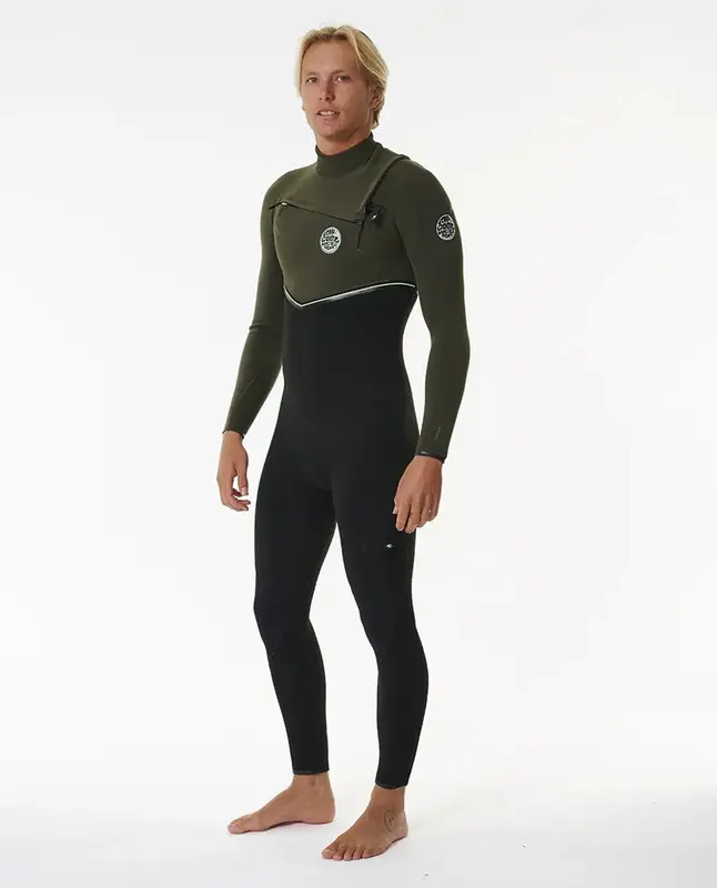 LONG JOHN RIP CURL E BOMB 32GB C/ZIP STM 9389-DARK OLIVE