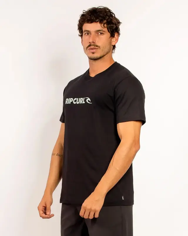 CAMISETA RIP CURL NEW ICON TEE 8254-WASHED BLACK