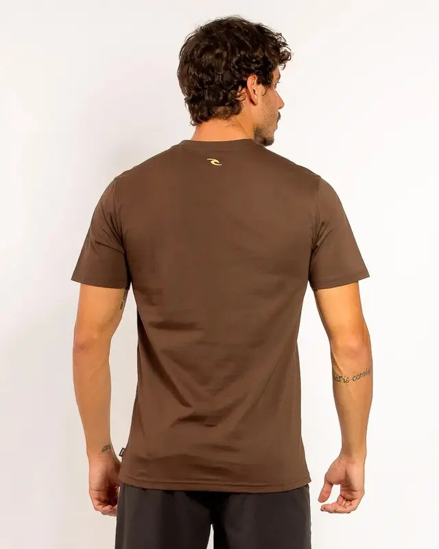 CAMISETA RIP CURL NEW ICON TEE A594-COCOA BROWN