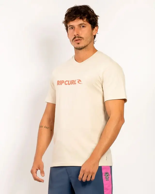 CAMISETA RIP CURL NEW ICON TEE 417-CRANBERRY