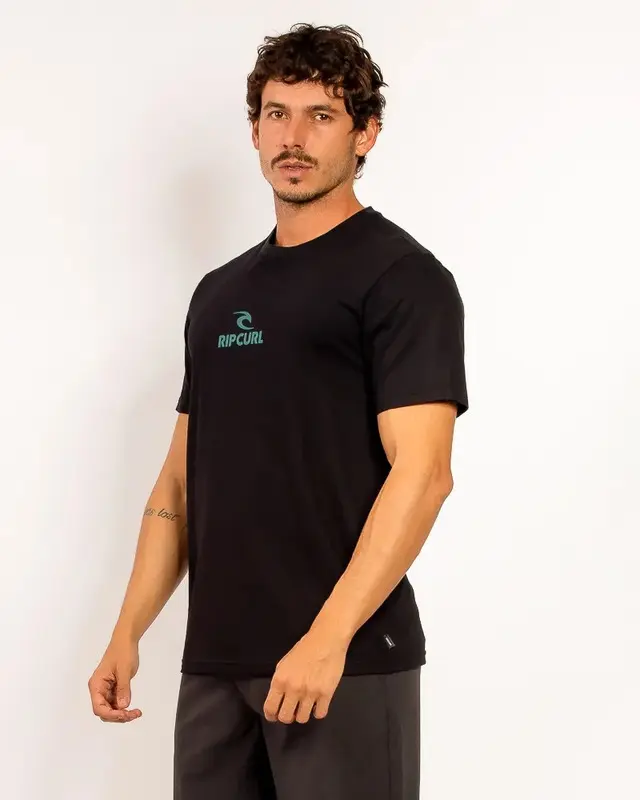 CAMISETA RIP CURL ICON TEE 90-BLACK