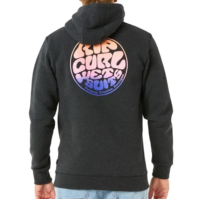MOLETOM RIP CURL WETSUIT ICON HOOD BRAZIL 3442-BLACK MARLE