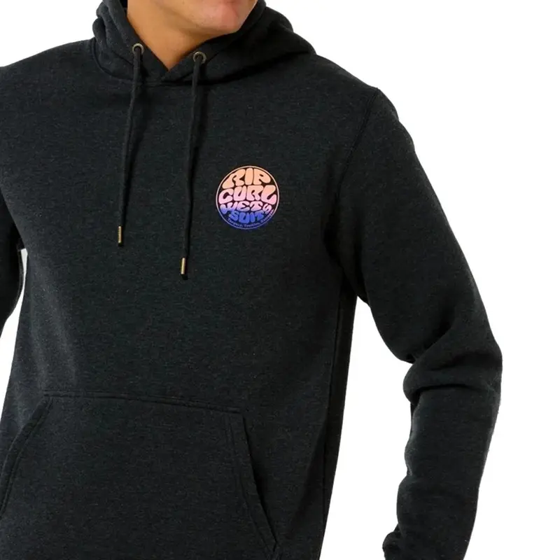 MOLETOM RIP CURL WETSUIT ICON HOOD BRAZIL 3442-BLACK MARLE