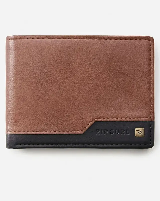 CARTEIRA RIP CURL RIDGE PU ALL DAY A453-TAN/BLACK
