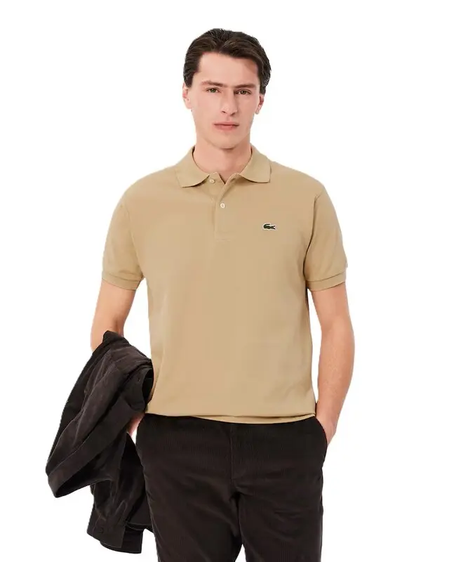CAMISA POLO LACOSTE L.12.12 BEIGE