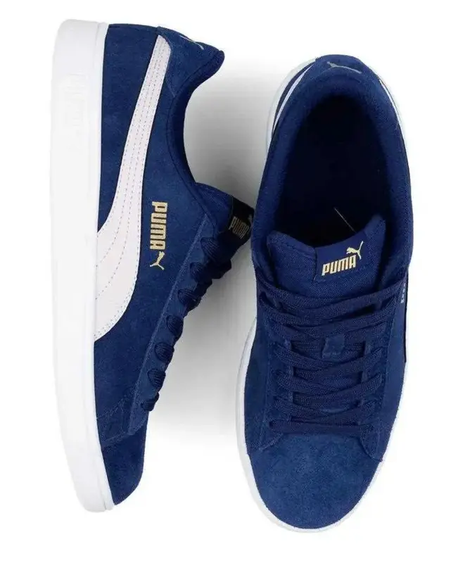 TENIS PUMA SMASH V2 PEACOAT-TAPIOCA-GOLD-WHITE