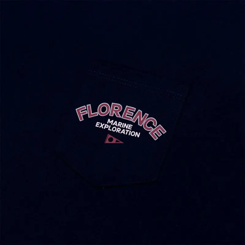 CAMISETA FLORENCE JIB POCKET AZUL MARINHO