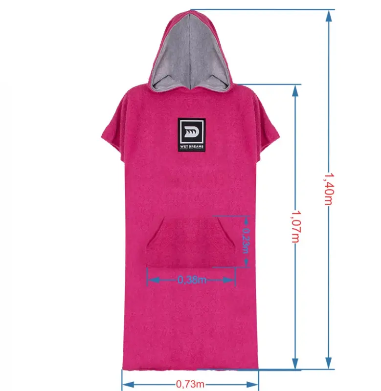 PONCHO WET DREAMS TOALHA ROUPAO SURF PINK