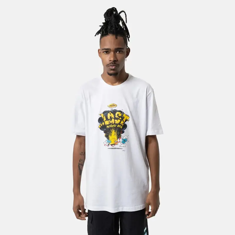 CAMISETA LOST SMURFS MISTERY BOX BRANCO