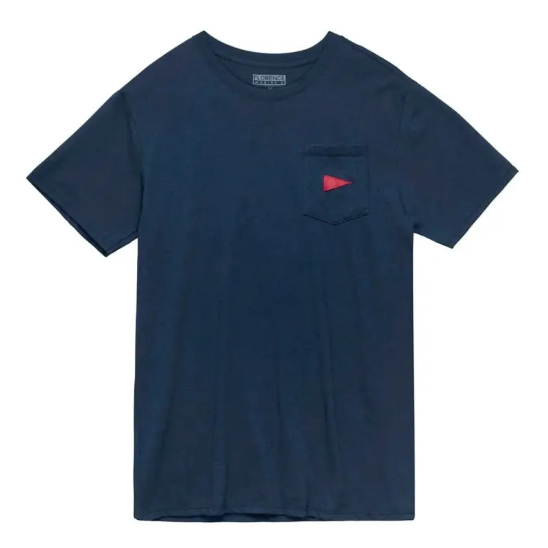 CAMISETA MANGA CURTA COM BOLSO BURGEE POCKET MAR AZUL