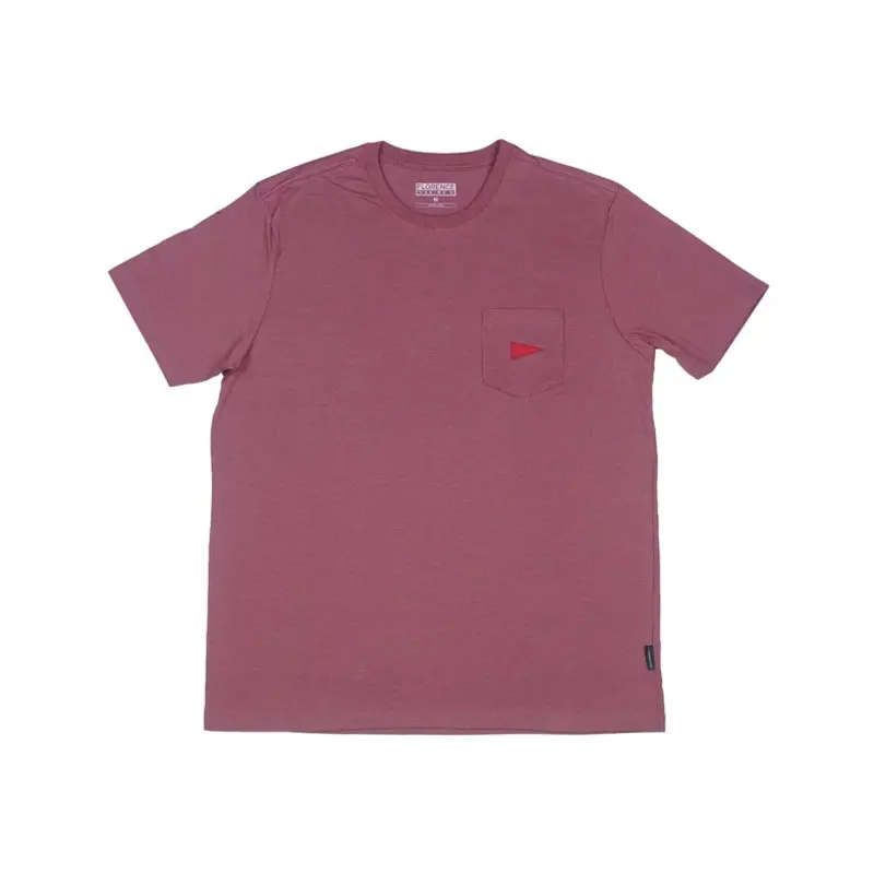 CAMISETA MANGA CURTA COM BOLSO BURGEE POCKET BORDO