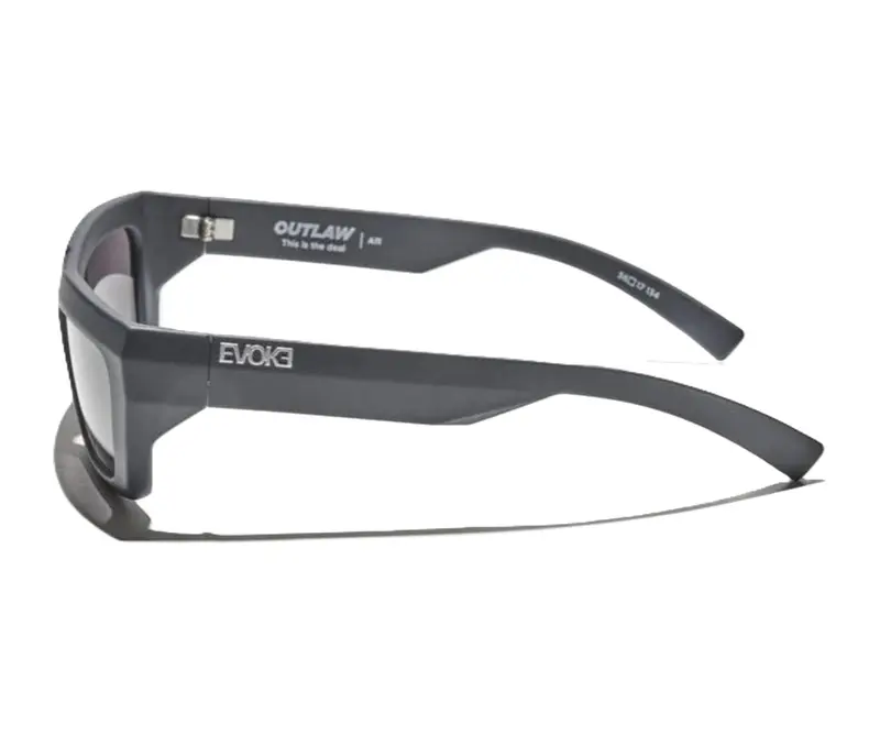 OCULOS DE SOL EVOKE OUTLAW A11 MIDNIGHT MATTE SILVER GRAY TOTAL UNICA