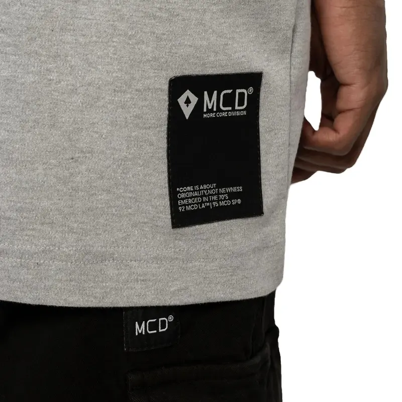 CAMISETA MCD BOX FIT GOLA MCD CINZA MESCLA