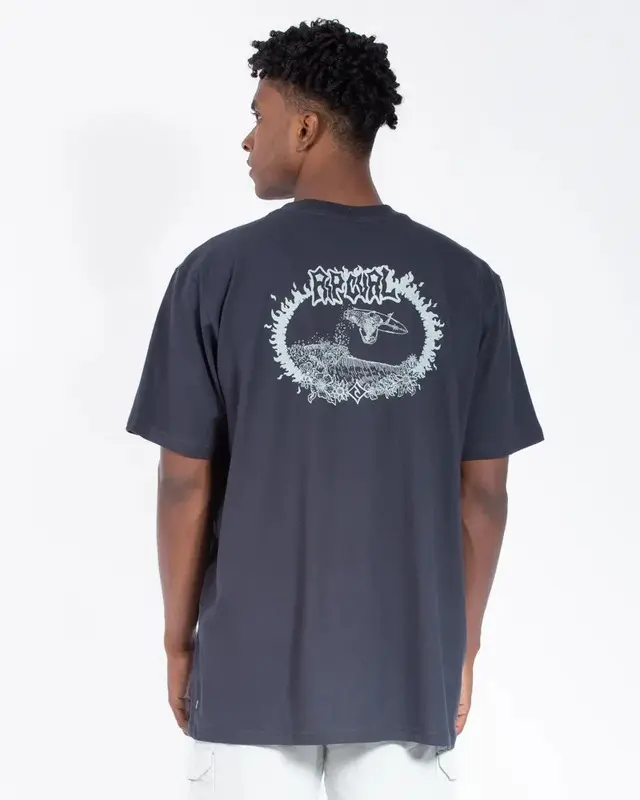 CAMISETA RIP CURL SKULL FLORAL TEE WASHED BLACK