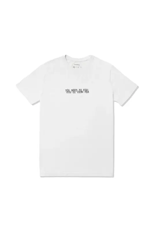 CAMISETA EMPTY YOU NEED TO FEEL BRANCO