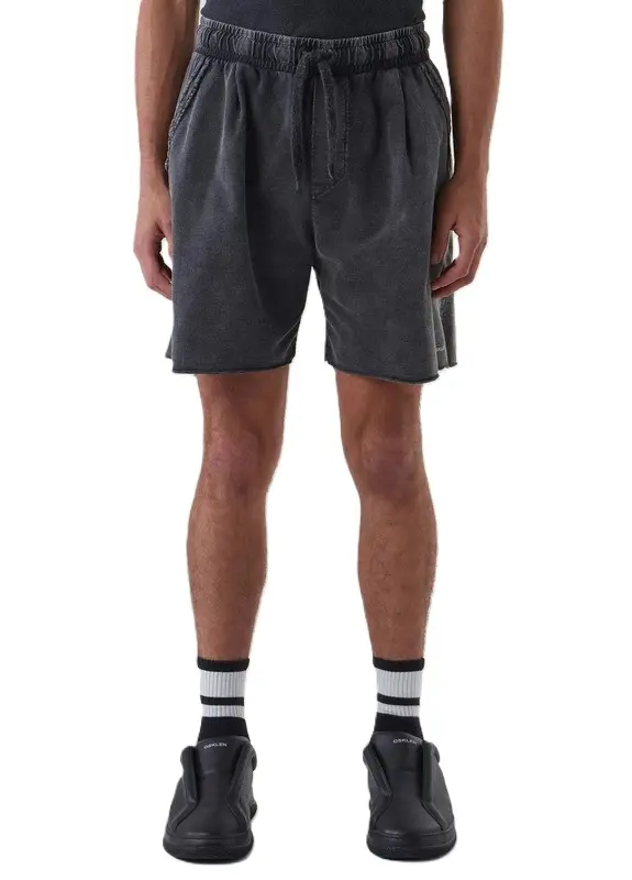 BERMUDA OSKLEN OVERSIZE MARMORIZADO PRETO