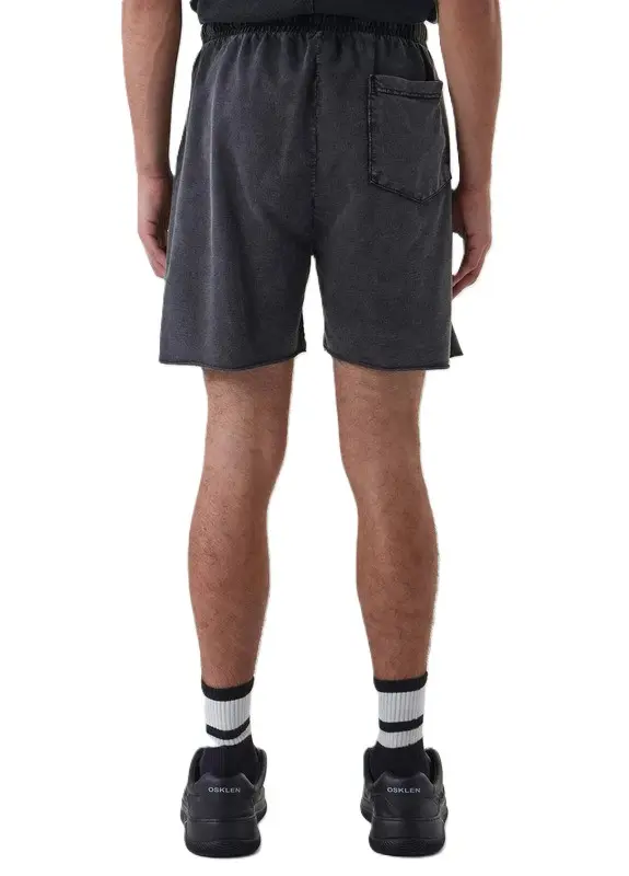 BERMUDA OSKLEN OVERSIZE MARMORIZADO PRETO
