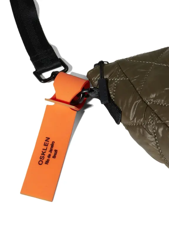 BOLSA MINI OSKLEN ANDIROBA NYLON MATELASSE VERDE FOREST/PRETO