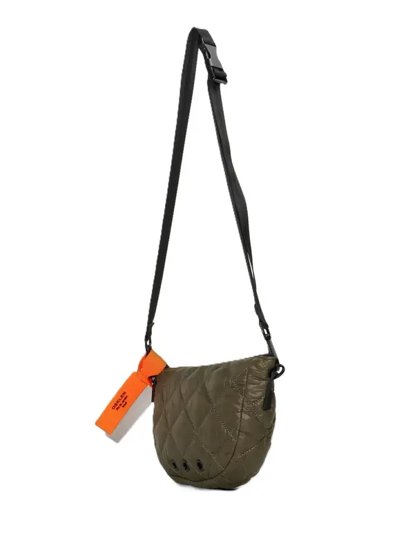 BOLSA MINI OSKLEN ANDIROBA NYLON MATELASSE VERDE FOREST/PRETO