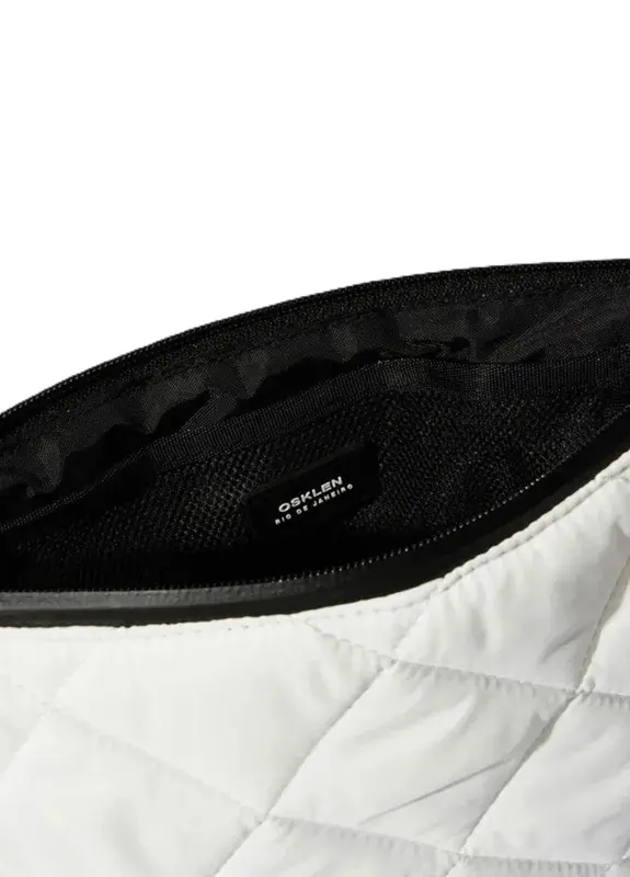 BOLSA MINI OSKLEN ANDIROBA NYLON MATELASSE OFF WHITE/PRETO