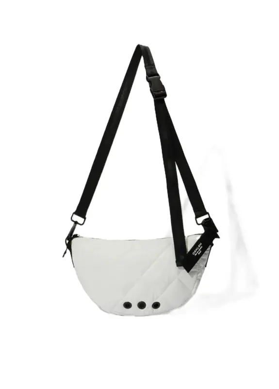 BOLSA MINI OSKLEN ANDIROBA NYLON MATELASSE OFF WHITE/PRETO