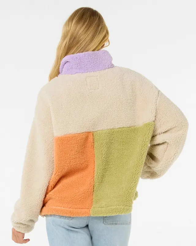 MOLETOM RIP CURL BLOCK PARTY POLAR FLEECE LIL-LILAC