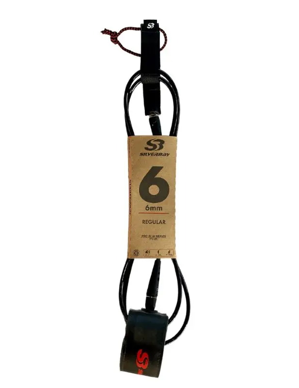 LEASH SILVER BAY PRO SLIM / REGULAR 6 6MM PRETO