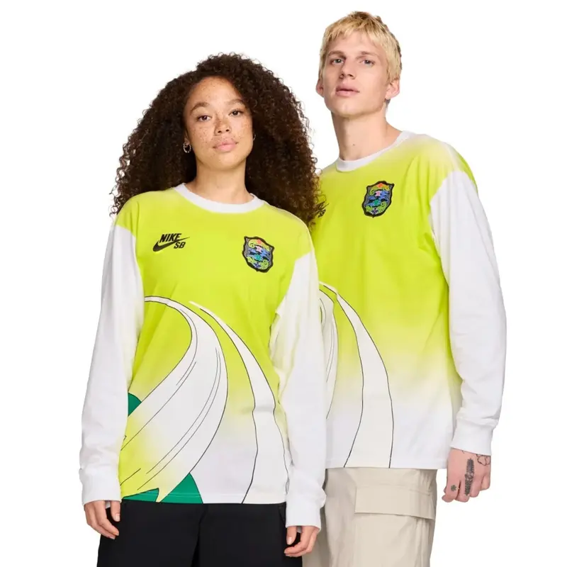CAMISA NIKE SB MANGA LONGA OLIMPIADAS BRANCO
