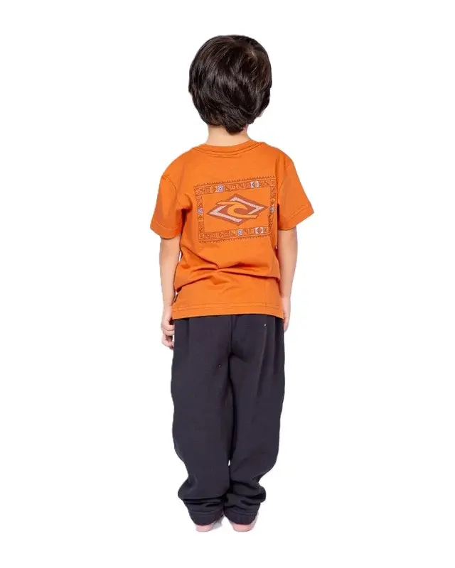 CAMISETA RIP CURL TUBE TOWN LOGO INFANTIL A637-ORANGE AMBER