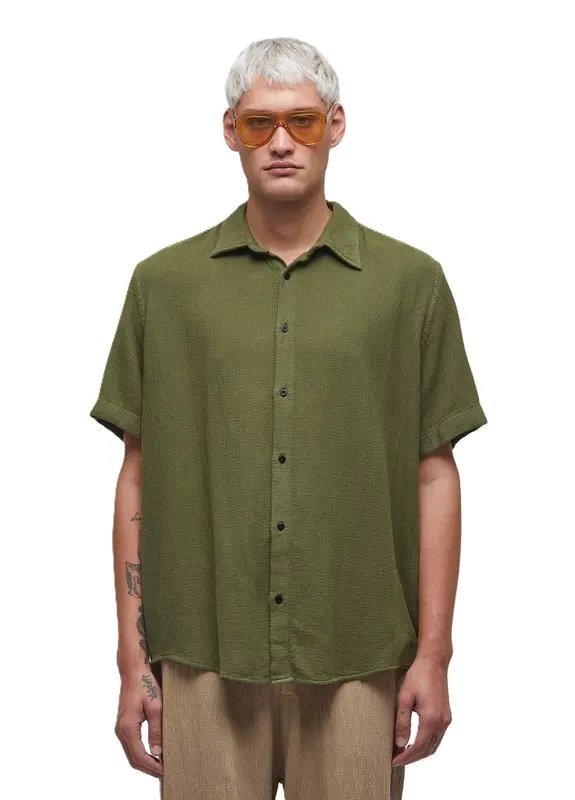 CAMISA OSLKEN CRUMPLE VERDE/OLIVA